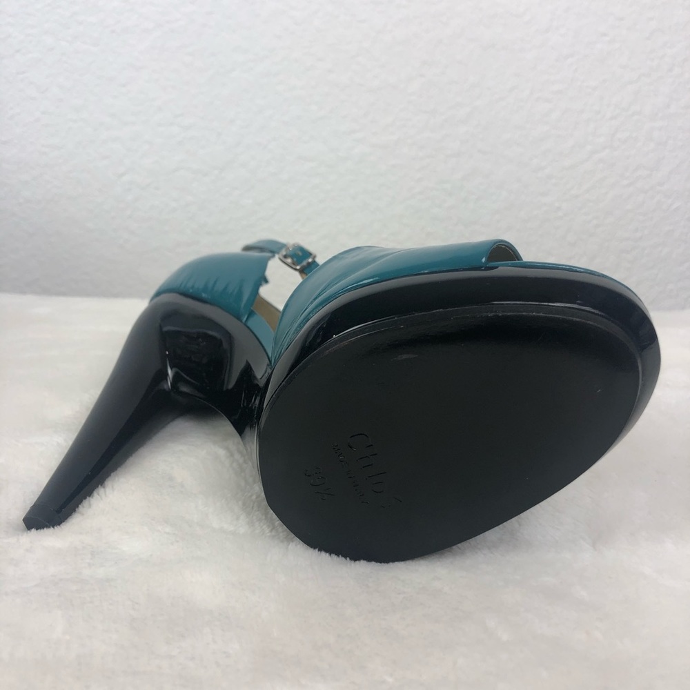🎉HP🎉NWT Chloe Patent Leather Ankle Strap Sandals - Picture 13 of 14
